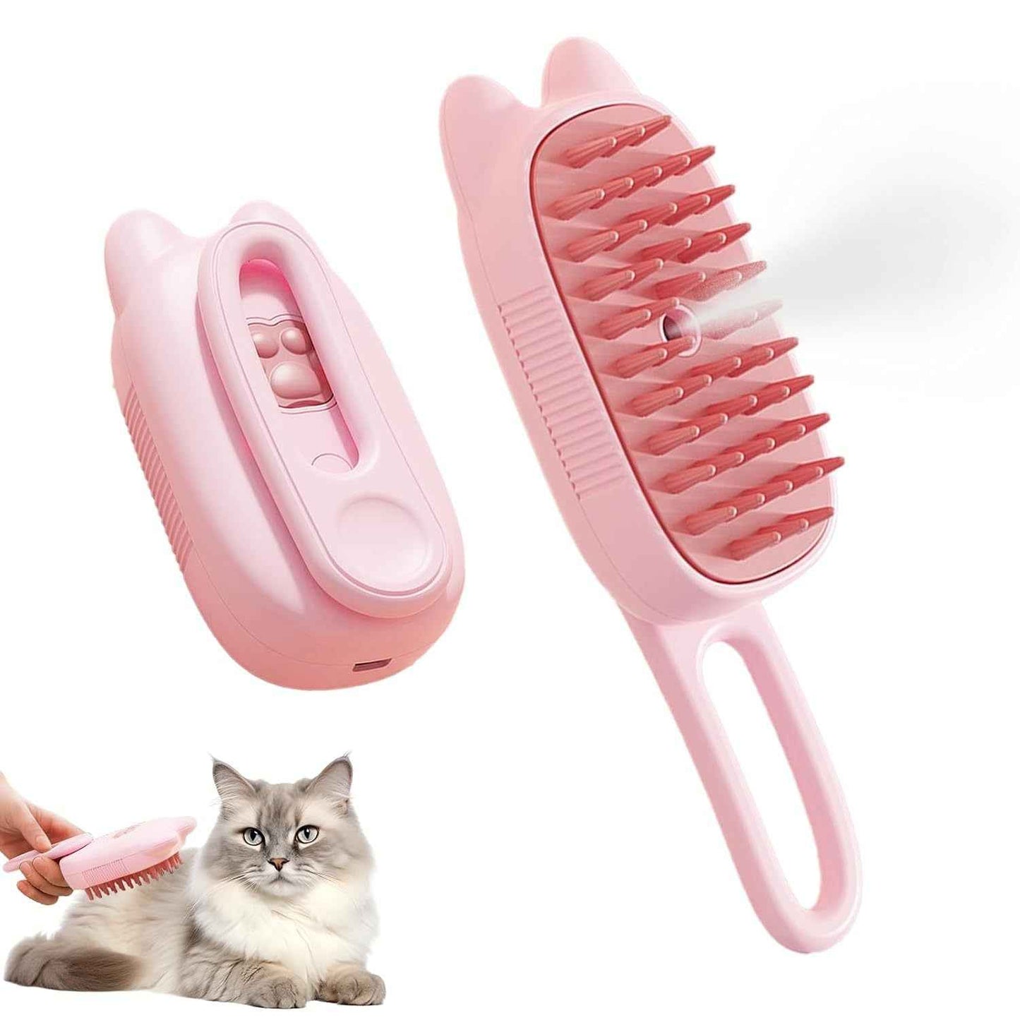 3-in-1 Pet Steam Brush for Shedding and Grooming - Travillure Pet Emporium