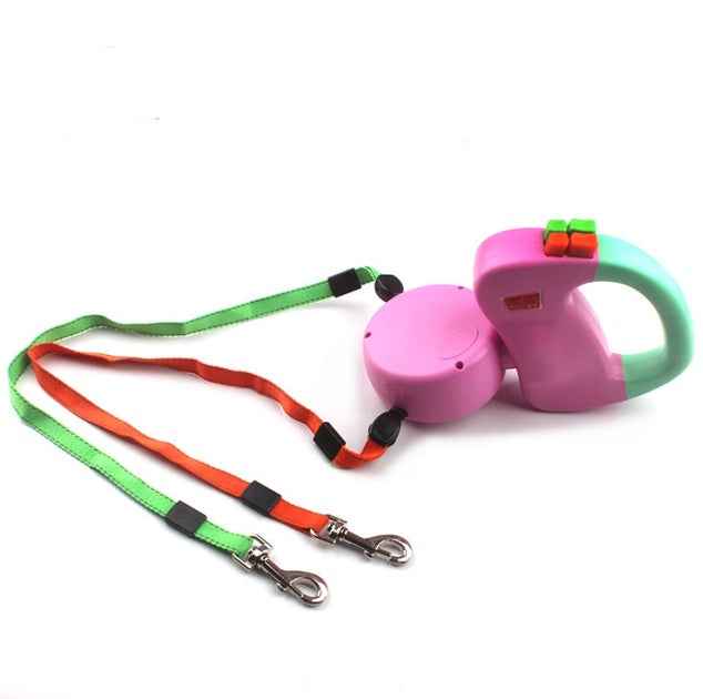 Retractable Dog Walking Leash for Dual Pets - Travillure Pet Emporium