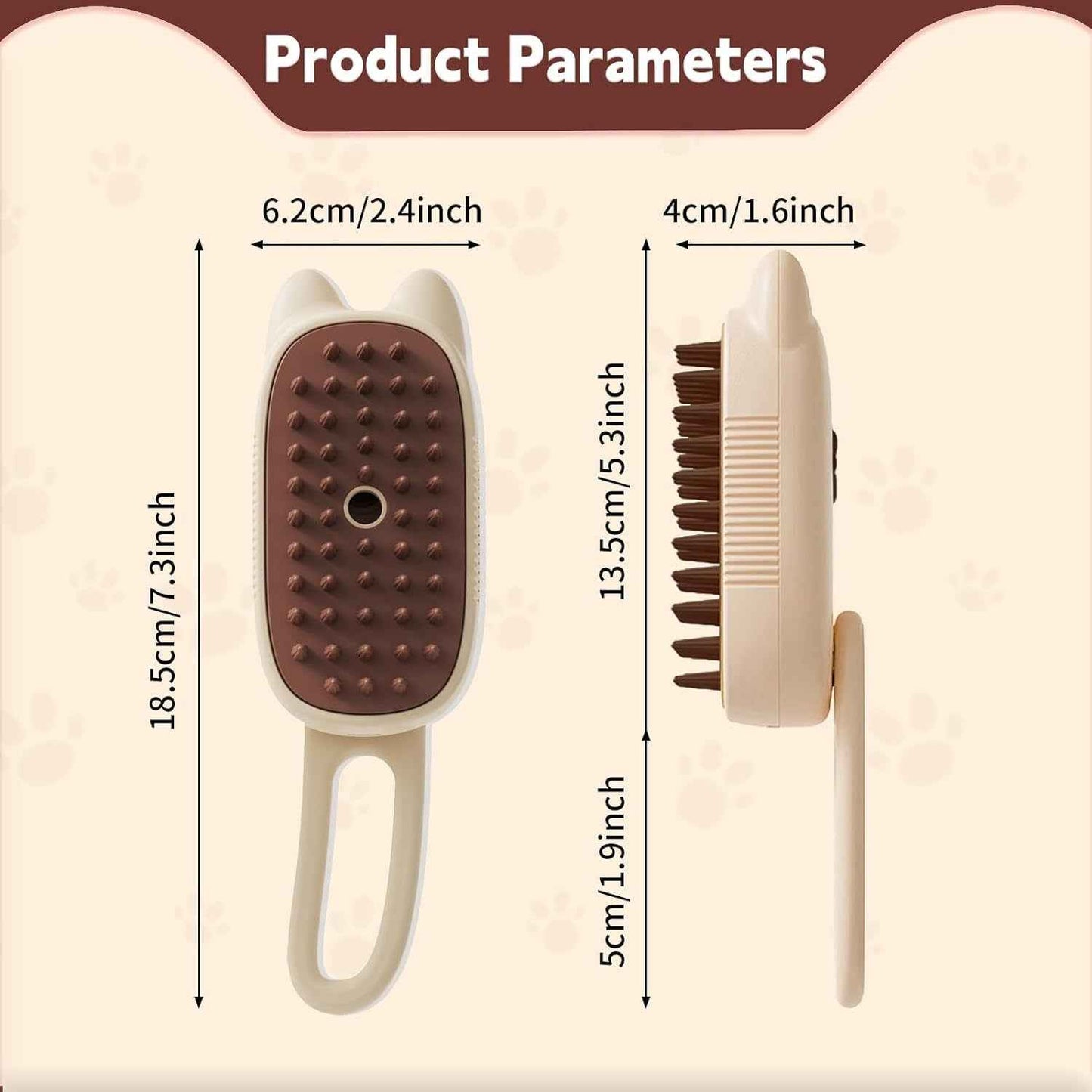 3-in-1 Pet Steam Brush for Shedding and Grooming - Travillure Pet Emporium