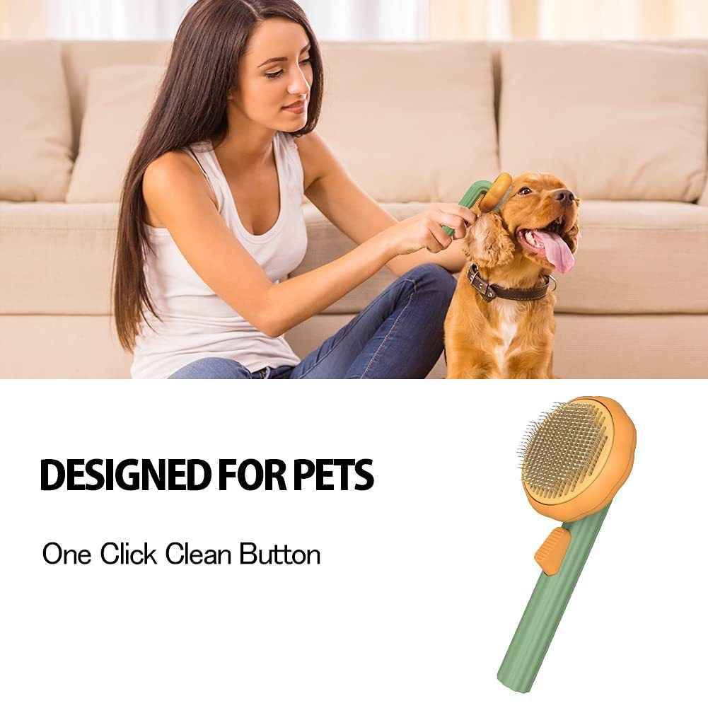 Pet Self-Cleaning Slicker Brush for Dogs - Effortless Grooming Solution - Travillure Pet Emporium