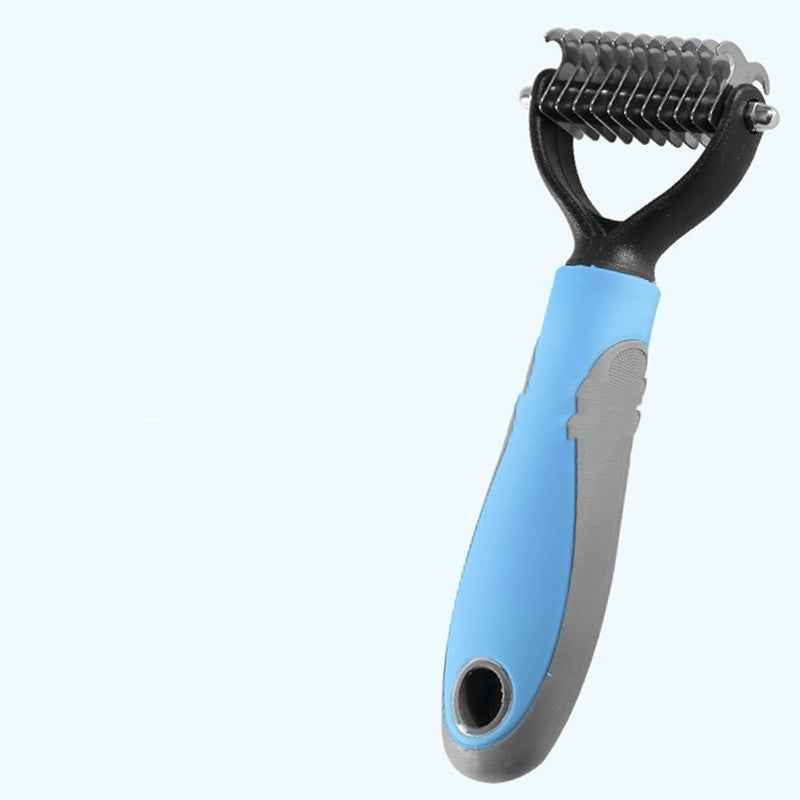 Double-Sided Pet Grooming Brush and Fur Knot Cutter for Effective Pet Grooming - Travillure Pet Emporium