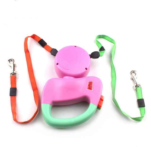 Retractable Dog Walking Leash for Dual Pets - Travillure Pet Emporium