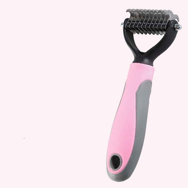 Double-Sided Pet Grooming Brush and Fur Knot Cutter for Effective Pet Grooming - Travillure Pet Emporium
