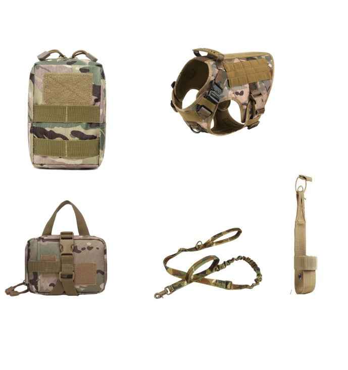Tactical Dog Harness Set with Leash - Enhanced Control & Comfort - Travillure Pet Emporium