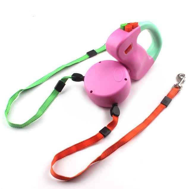 Retractable Dog Walking Leash for Dual Pets - Travillure Pet Emporium