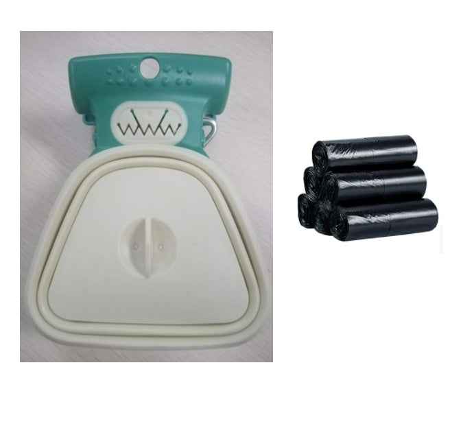 Portable Dog Poop Bag Dispenser with Foldable Scoop for Easy Cleanup - Travillure Pet Emporium
