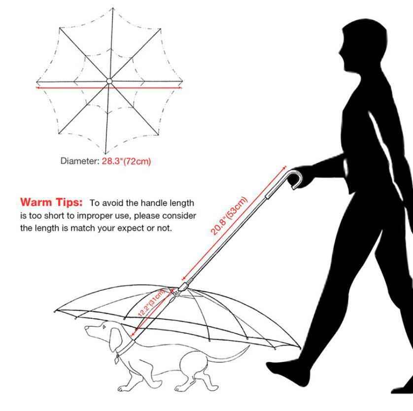 Transparent Dog Umbrella with Traction Chain for Optimal Pet Protection - Travillure Pet Emporium