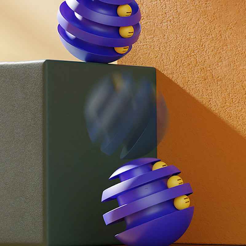 Interactive Cat Ball Tower - Engaging 3-Layer Turntable Toy for Active Play - Travillure Pet Emporium