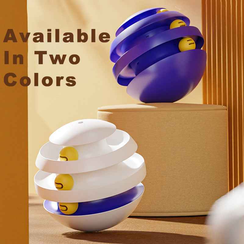 Interactive Cat Ball Tower - Engaging 3-Layer Turntable Toy for Active Play - Travillure Pet Emporium