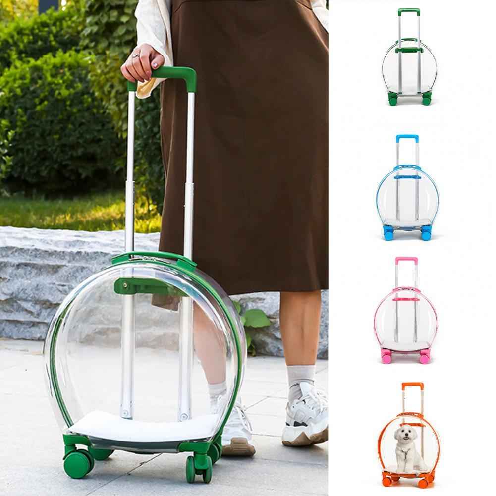 Transparent Dog Trolley Box for Convenient Pet Transport - Travillure Pet Emporium