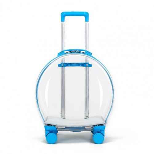 Transparent Dog Trolley Box for Convenient Pet Transport - Travillure Pet Emporium