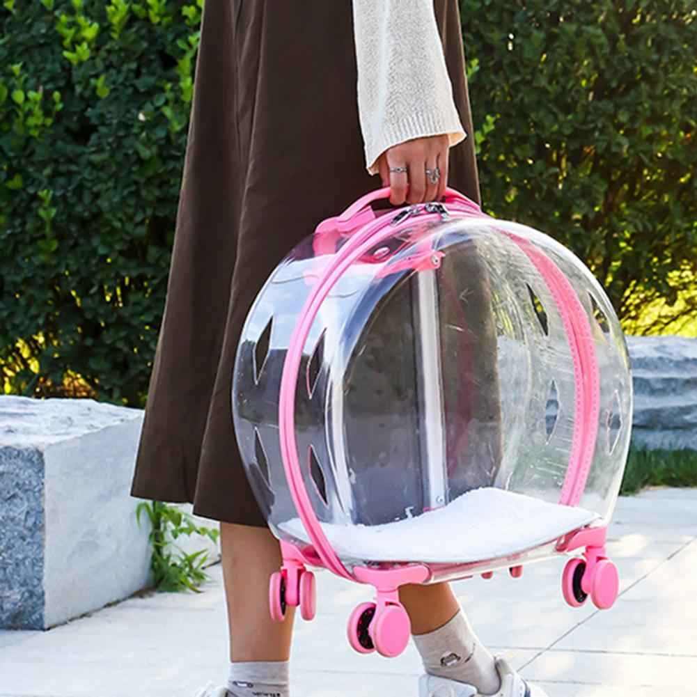 Transparent Dog Trolley Box for Convenient Pet Transport - Travillure Pet Emporium