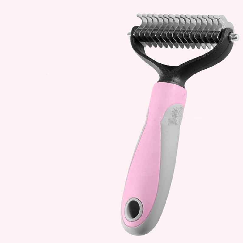 Double-Sided Pet Grooming Brush and Fur Knot Cutter for Effective Pet Grooming - Travillure Pet Emporium