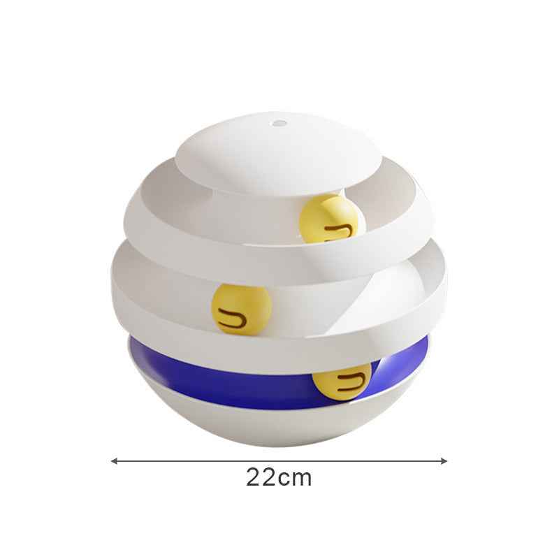 Interactive Cat Ball Tower - Engaging 3-Layer Turntable Toy for Active Play - Travillure Pet Emporium