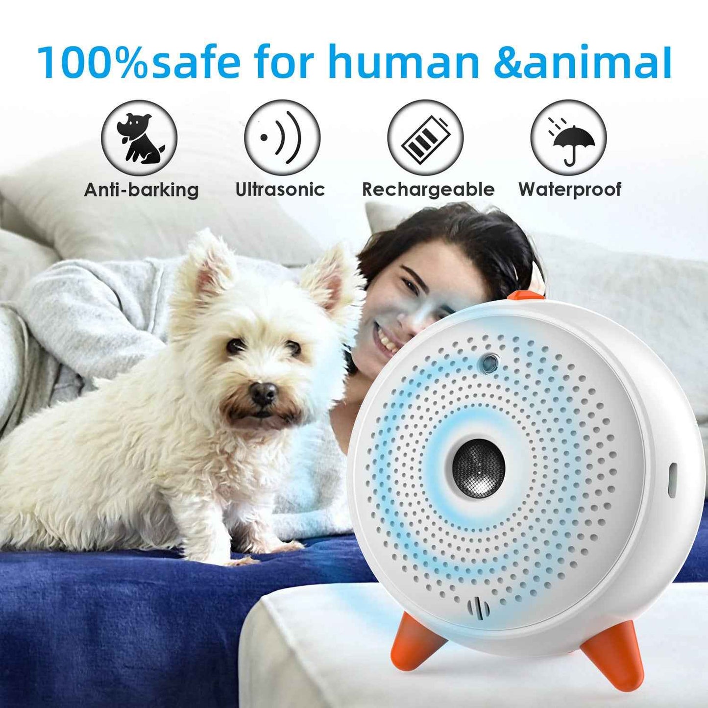 Ultrasonic Bark Stop Device - Effective Ultrasonic Bark Stopper for Peaceful Living - Travillure Pet Emporium