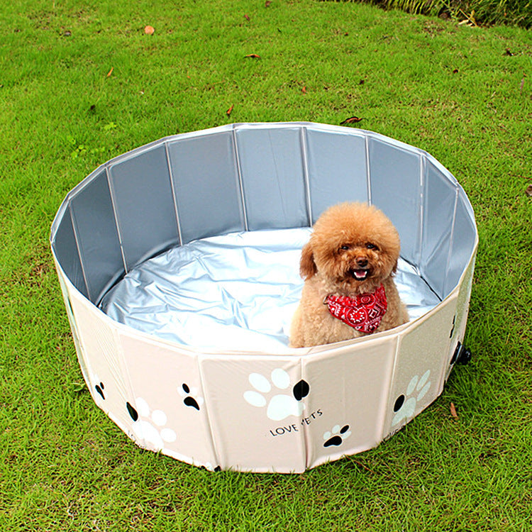 Foldable Dog Swimming & Bathing Pool for Indoor & Outdoor Use