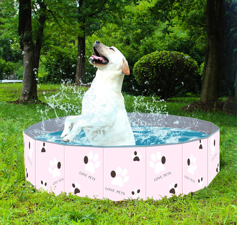 Foldable Dog Swimming & Bathing Pool for Indoor & Outdoor Use