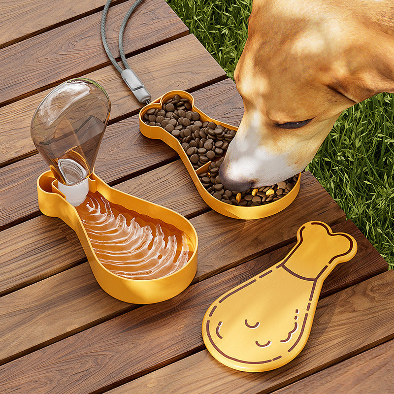 Portable 2-in-1 Pet Water Bottle Feeder