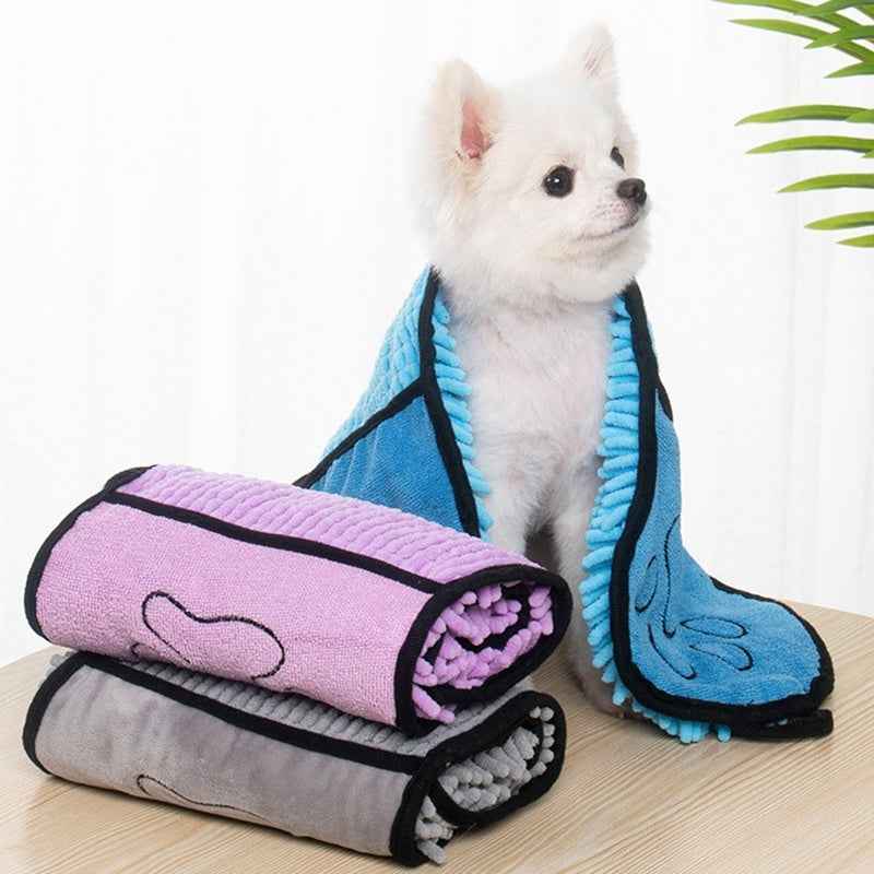 Super Absorbent Microfiber Pet Towels for Dogs & Cats - Travillure Pet Emporium